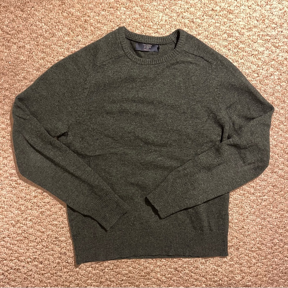 J. Crew 100% Wool Vintage Forest Green Sweater